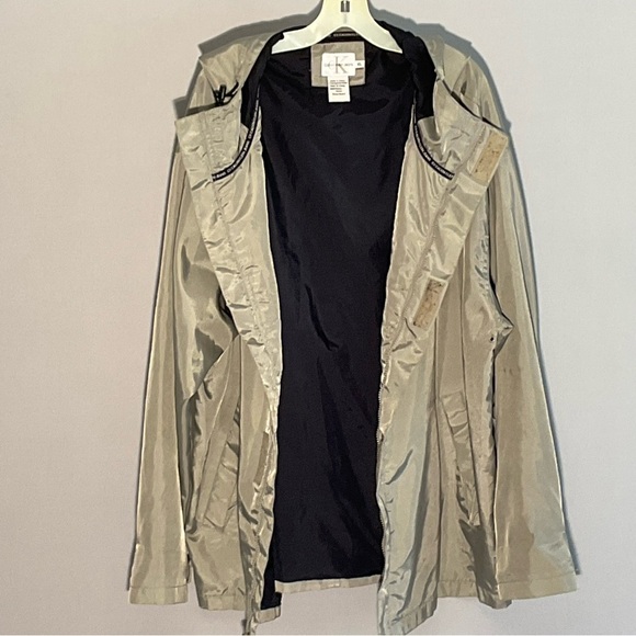 Calvin Klein Jeans Men’s XL Hooded, Full Zip, M. Anorak Gray Jacket - Picture 16 of 16